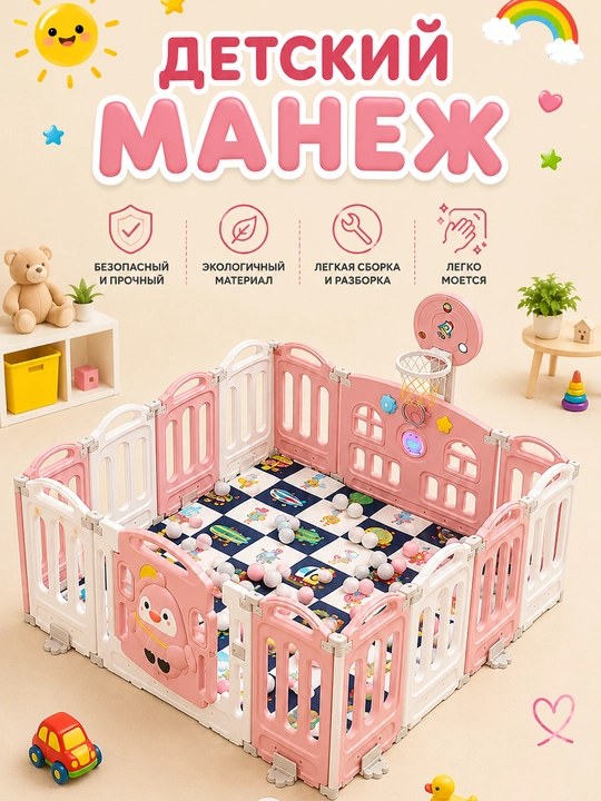 Детская складная игровая площадка - 