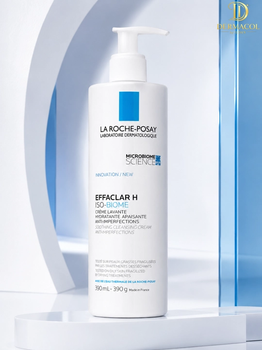 Мягкий уход для умывания лица Effaclar H IsoBiome La Roche для свежести и чистоты 390 ML