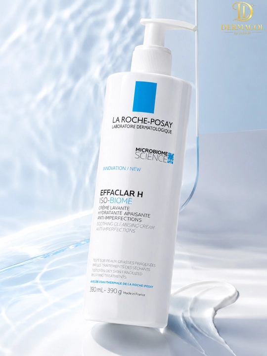 Мягкий уход для умывания лица Effaclar H IsoBiome La Roche для свежести и чистоты 390 ML