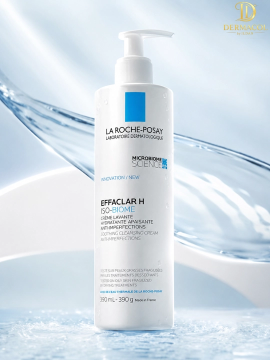 Мягкий уход для умывания лица Effaclar H IsoBiome La Roche для свежести и чистоты 390 ML