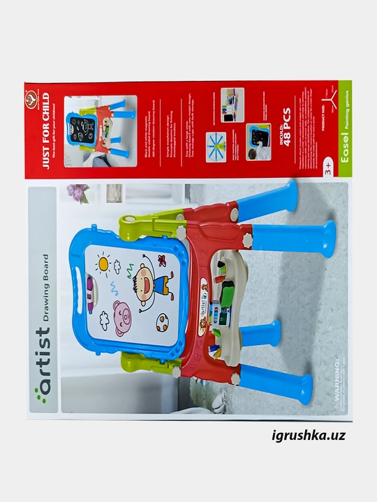 Bolalar uchun molbert Artist Drawing Board, ikki tomonlama, 48 ta buyum