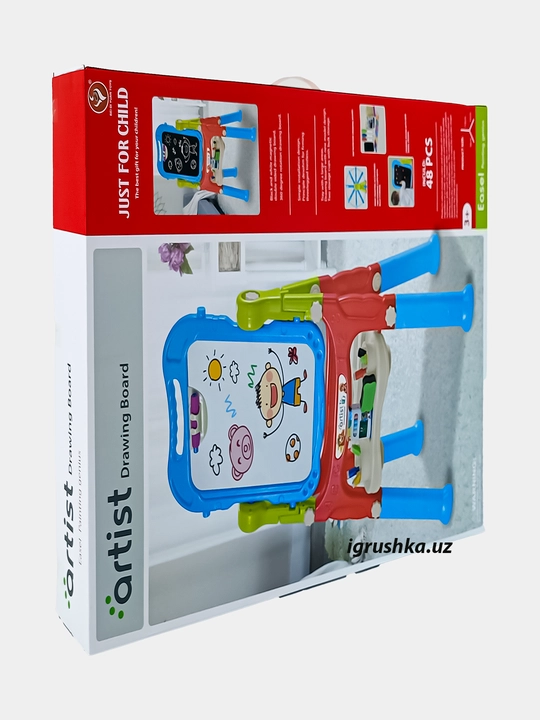 Bolalar uchun molbert Artist Drawing Board, ikki tomonlama, 48 ta buyum