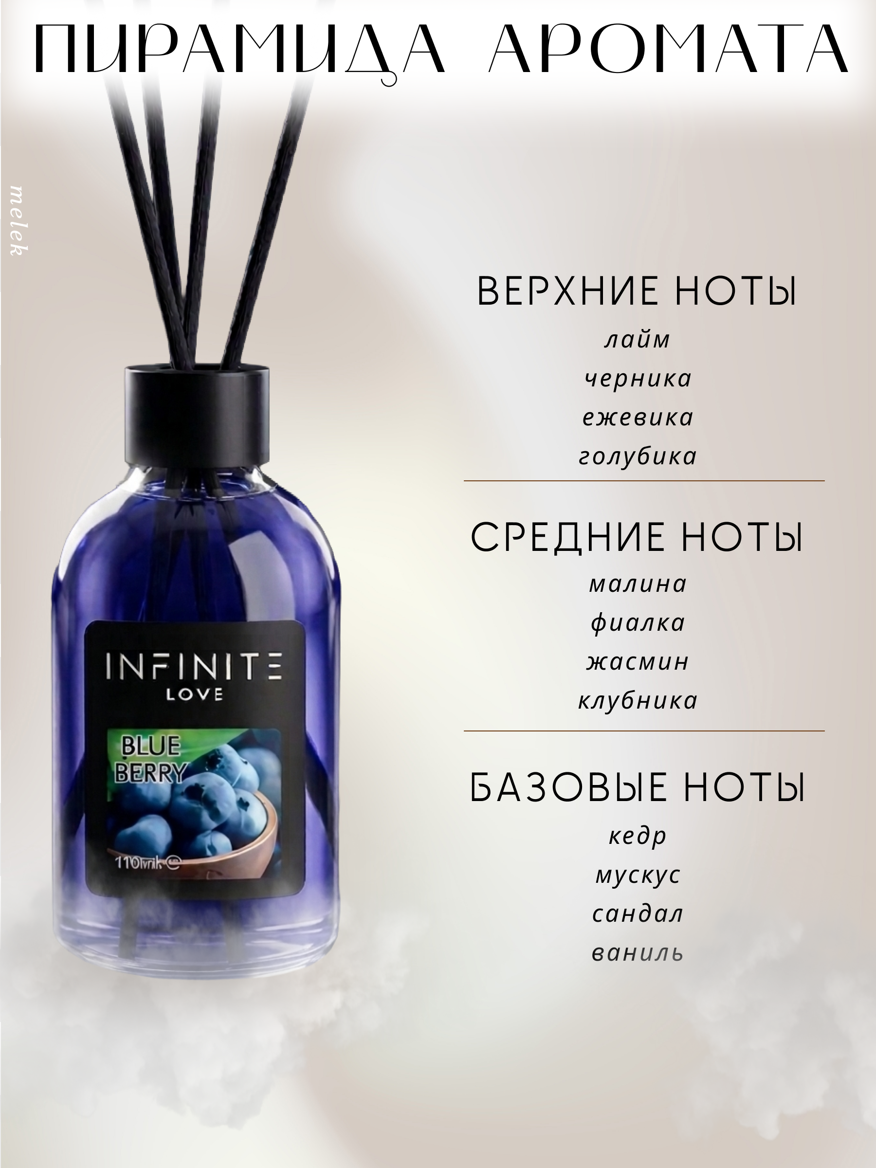 Аромадиффузор для дома INFINITE LOVE Blueberry 110 ml