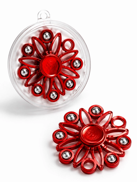 Magnitli antistress spinner, metall sharchali fidget toy, 3+ yosh