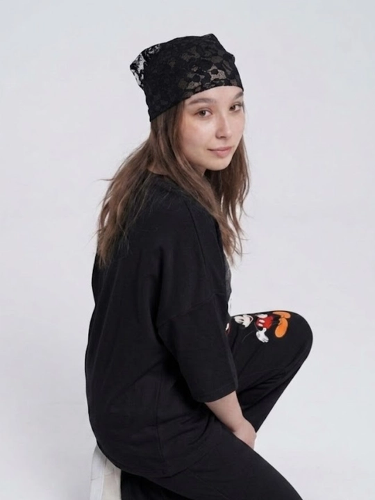 Двойка женская, oversize, свободного кроя, с широкими брюками и футболкой