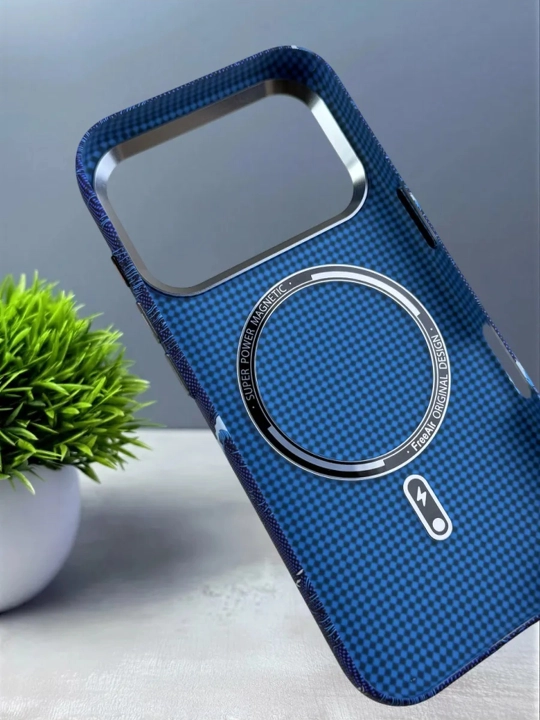 IPhone uchun karbon dizaynli MagSafe himoya g‘ilofi 13 Pro – 18 Pro Max