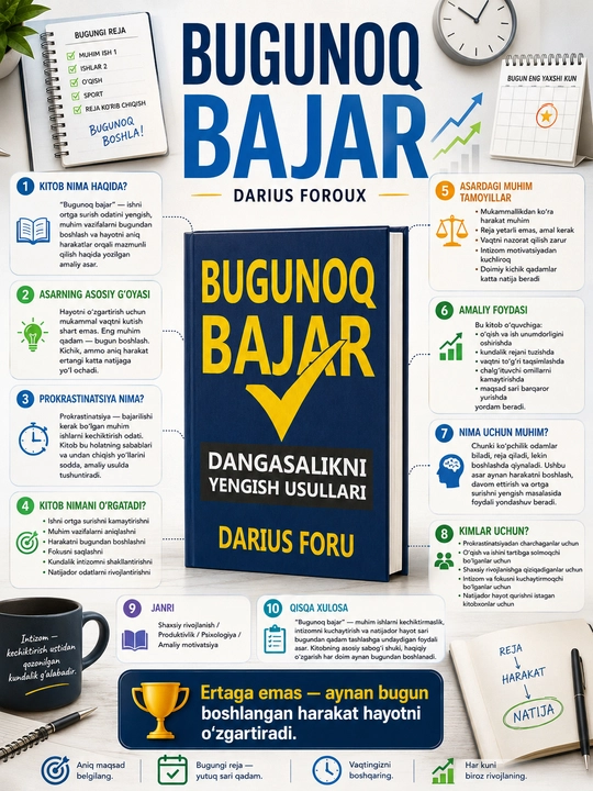 Bugunoq bajar — Dangasalikni yengish usullari, Darius Foru - 