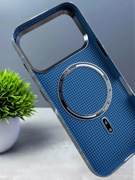 IPhone uchun karbon dizaynli MagSafe himoya g‘ilofi 13 Pro – 18 Pro Max