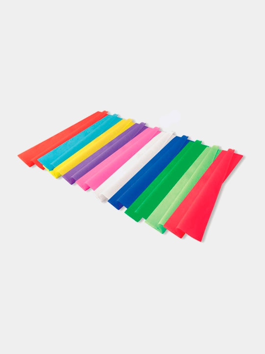 BRAUBERG gofrlangan (krepli) qog‘ozi, 10 xil rangda, 32 g/m², 50 x 250 sm