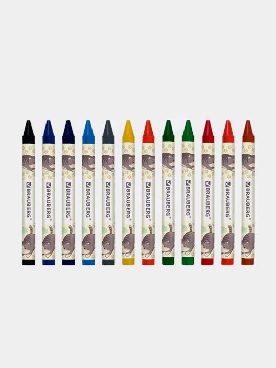 BRAUBERG mum bo‘rlari, 12 xil rangda