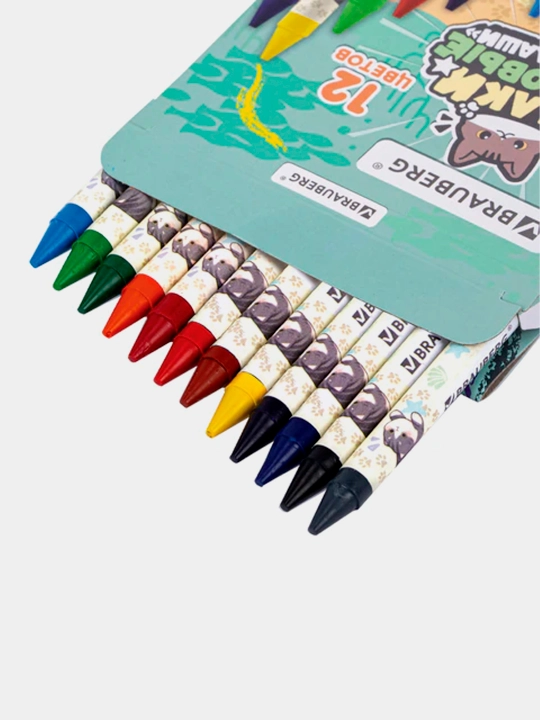 BRAUBERG mum bo‘rlari, 12 xil rangda