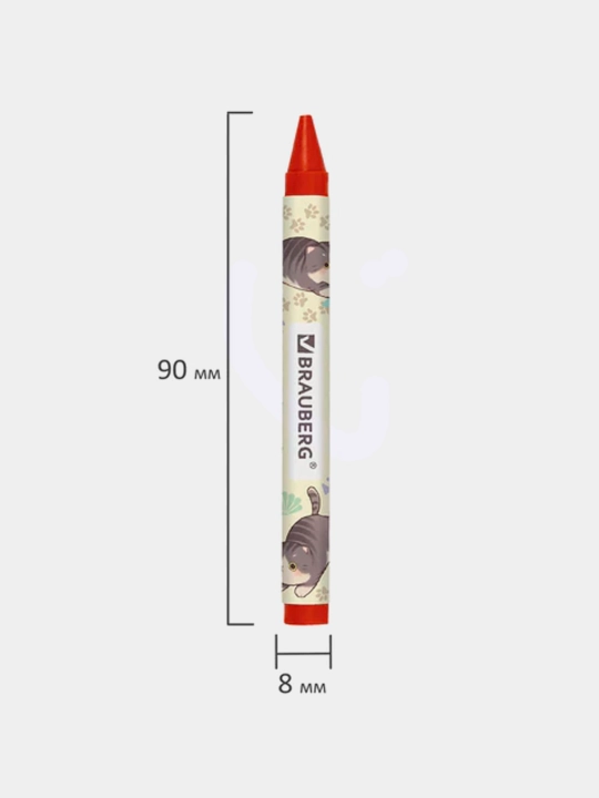 BRAUBERG mum bo‘rlari, 12 xil rangda