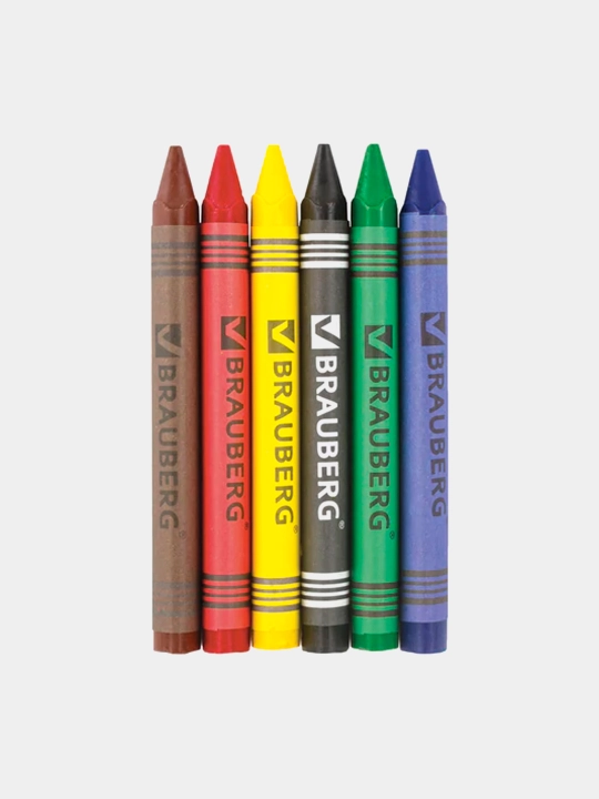BRAUBERG mum qalamlari, 6 rang