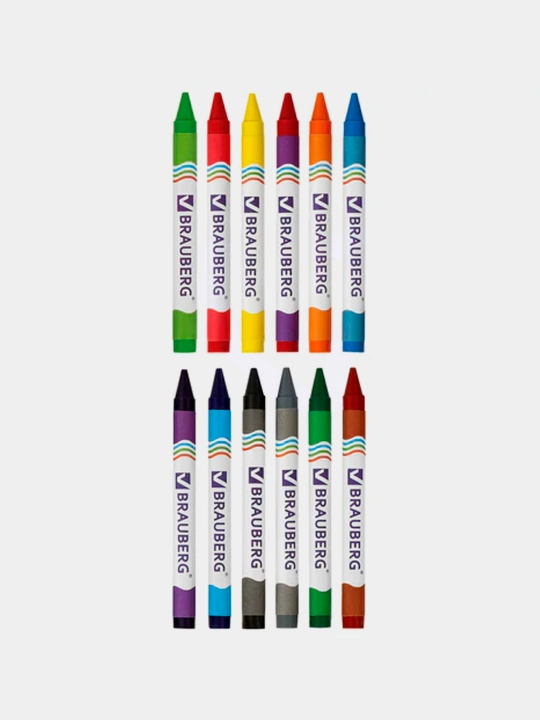 BRAUBERG mum qalamlari, 12 rang