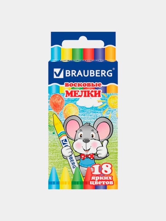 BRAUBERG mum bo‘rlari, 18 rang