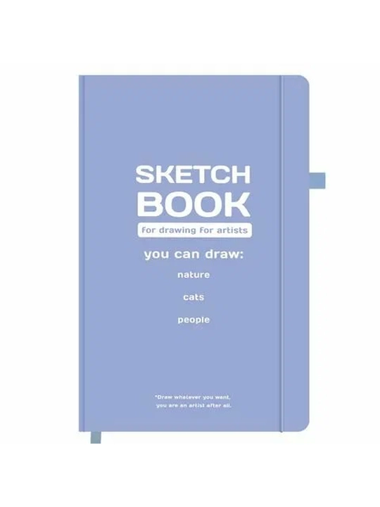 BRAUBERG ART Скетчбук слоновая кость 140 г/м², 130×210 мм, 80 л., софт-тач, резинка