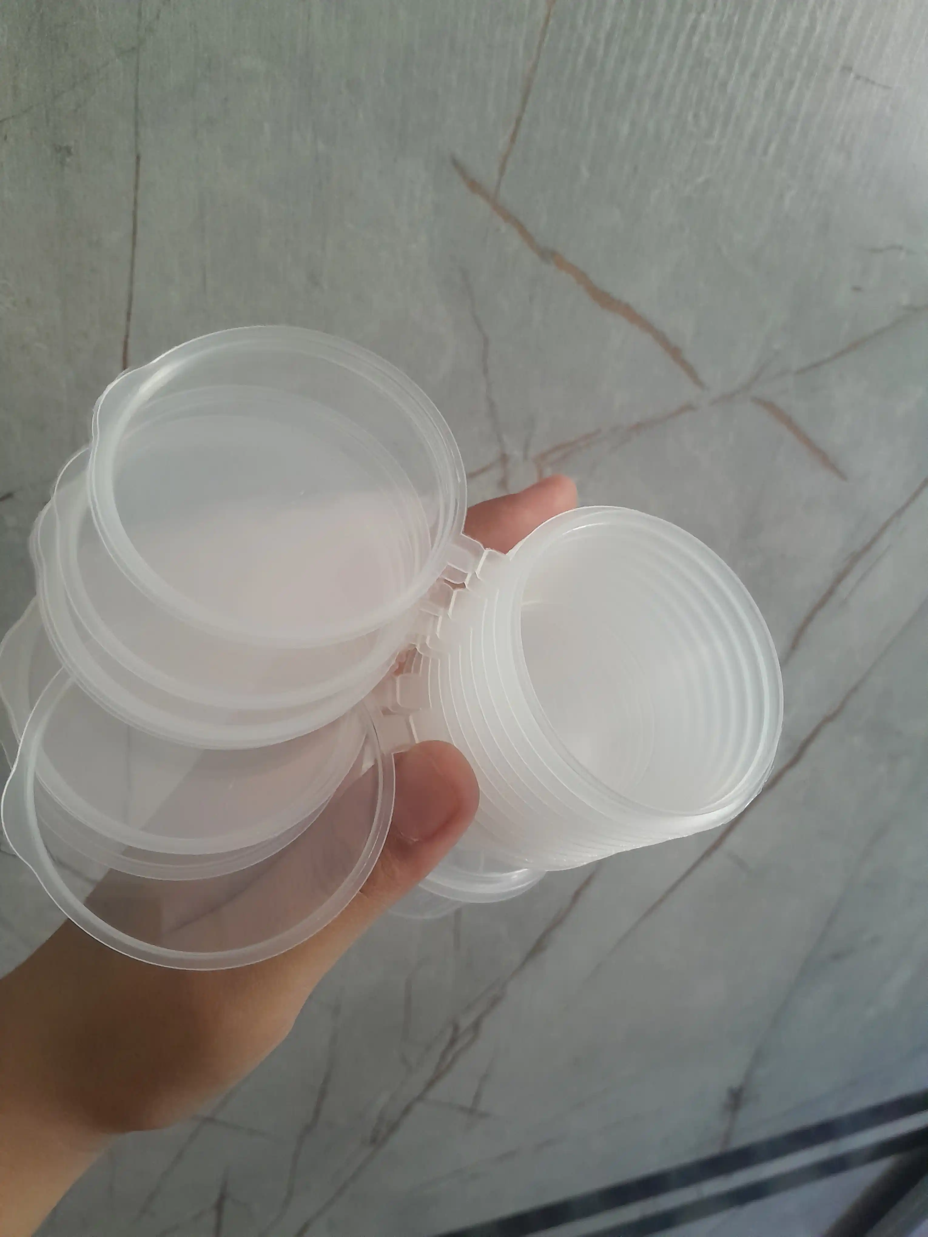 25 ml 50ml va 80 ml qopqoqli plastik konteyner – sous va oziq-ovqat saqlash uchun qulay