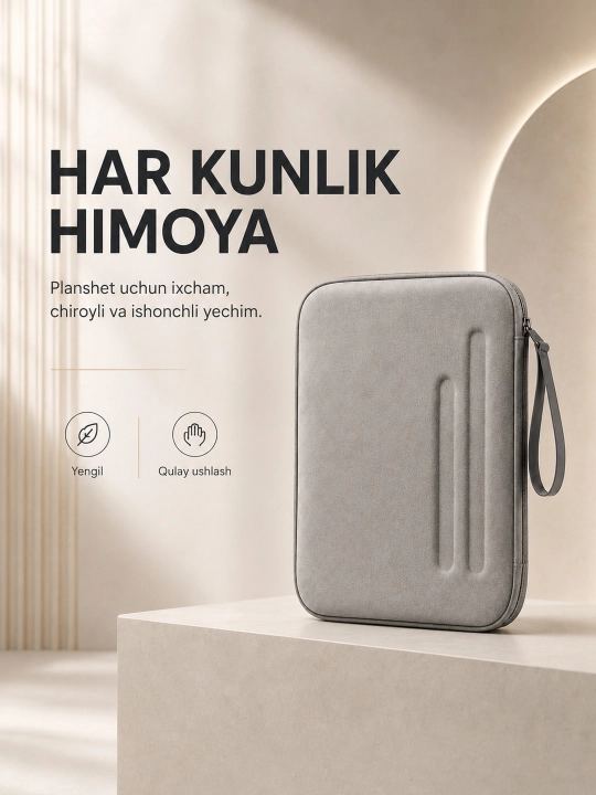 10 dyumli planshet va aksessuarlar uchun mustahkam himoya sumkasi - 
