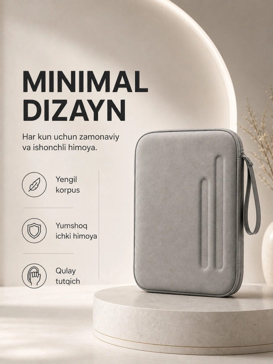 10 dyumli planshet va aksessuarlar uchun mustahkam himoya sumkasi