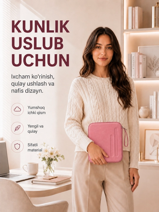 10 dyumli planshet va aksessuarlar uchun mustahkam himoya sumkasi