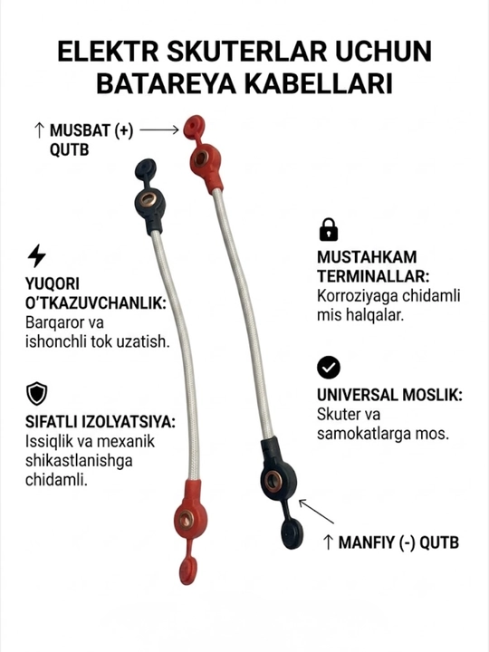 Elektroskuterlar uchun akumlator simlari
