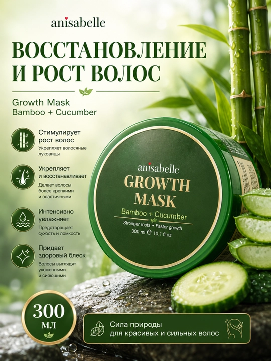 Маска для волос. Anisabelle Hair Mask, 300 мл, увлажнение, восстановление и уход
