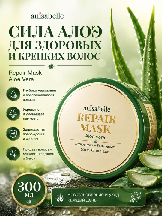 Маска для волос. Anisabelle Hair Mask, 300 мл, увлажнение, восстановление и уход