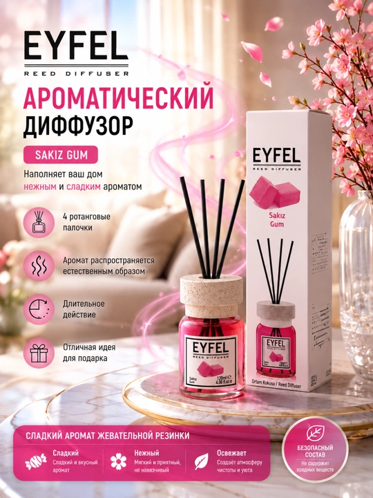 Аромадиффузор EYFEL, ароматизатор для дома и офиса, создающий уютную атмосферу - 