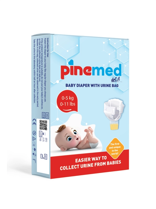 Детский подгузник PineMed A.D для сбора мочи 0–11+ кг, 2 шт - 