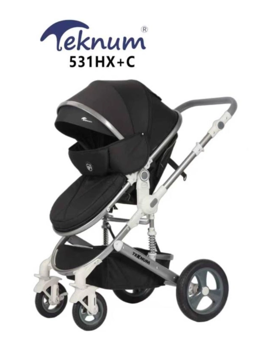 Коляска детская Teknum 531HX+C 3 в 1 с автолюлькой, сумкой и аксессуарами - 