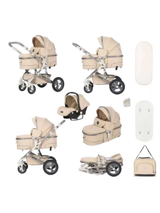 Коляска детская Teknum 531HX+C 3 в 1 с автолюлькой, сумкой и аксессуарами