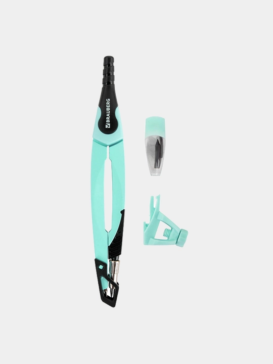 Готовальня BRAUBERG "ULTRA", 4 пр.: циркуль 135 мм, запасной грифель, насадка, 210824