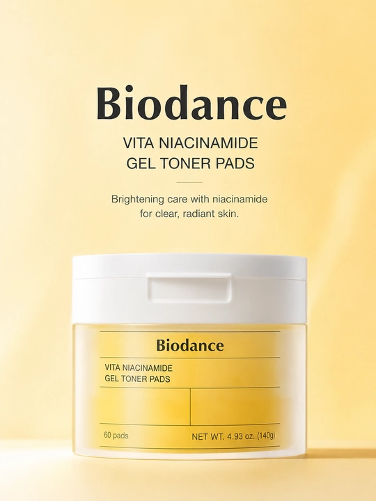 Тонер-пэды для лица Biodance Vita гидрогелевые с ниацинамидом, 60 шт - 