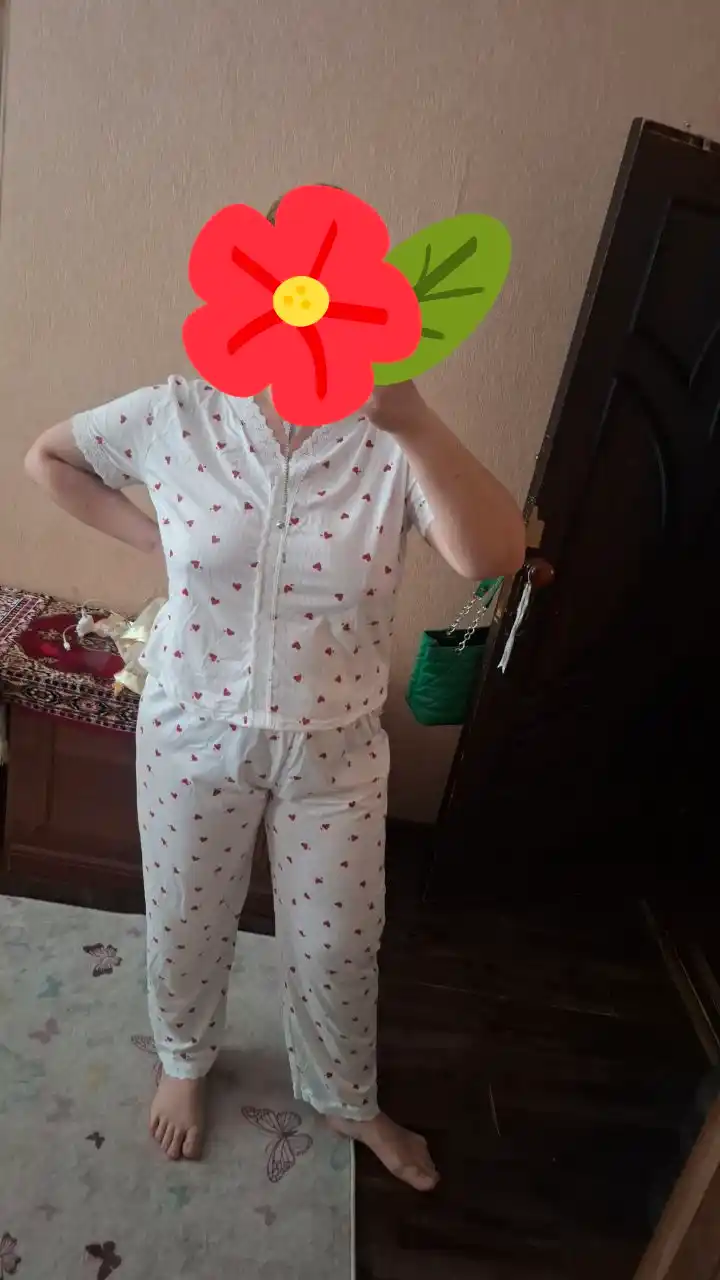 Ayollar pijamasi Kioko, ayollar uchun ikki qismli pijama, uy kiyimi, ayollar uy kostyumi