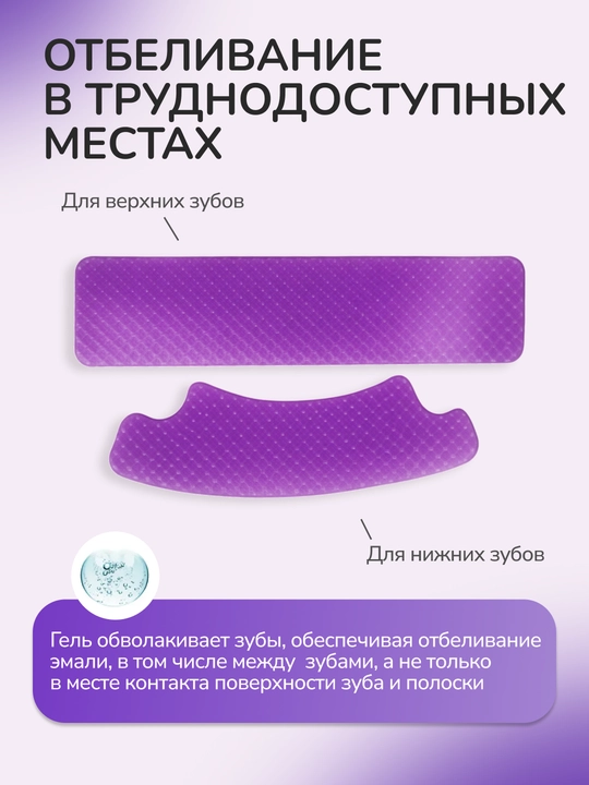 Отбеливающие полоски-патчи для зубов V34 от Hismile, полоски для отбеливания