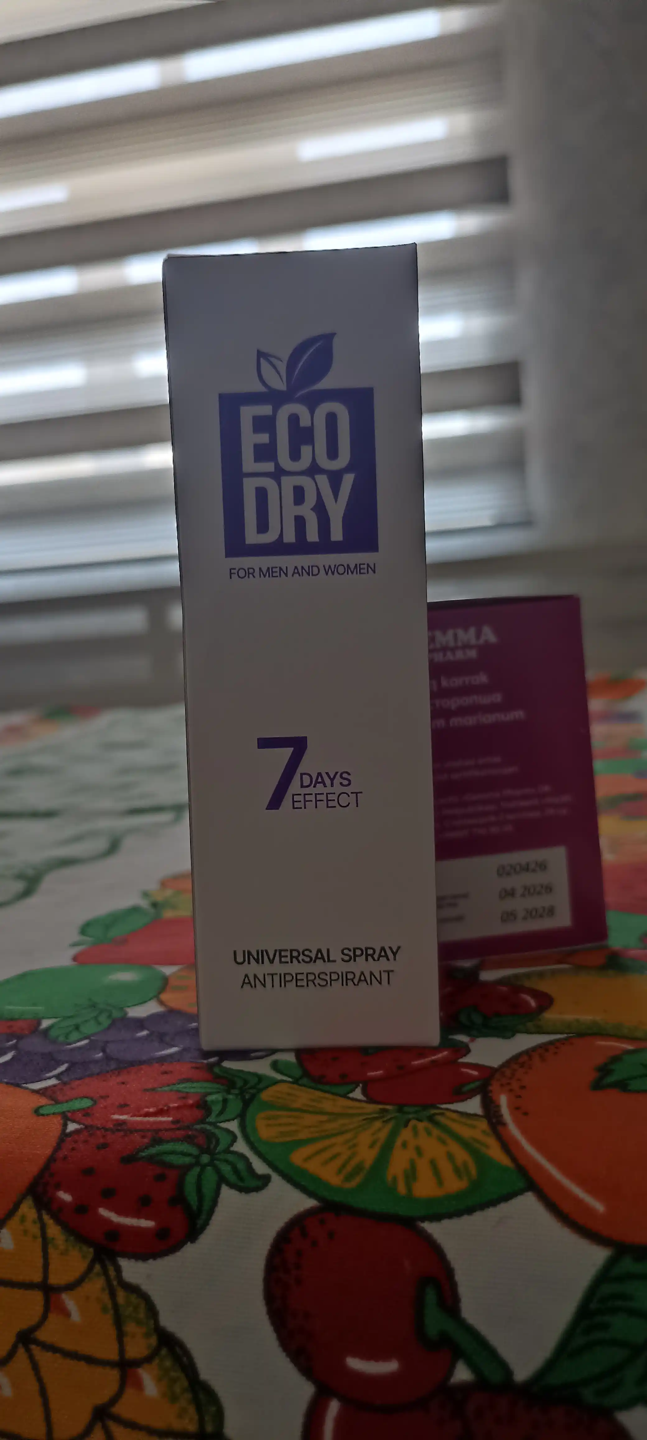 Antiperspirant sprey Eco Dry Universal, terlashga qarshi samarali vosita, 35 ml