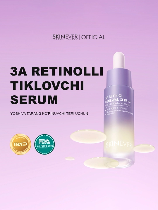 SKINEVER 3A Retinol PDRN yuz zardobi: peptidlar va kollagenli qarishga qarshi - 