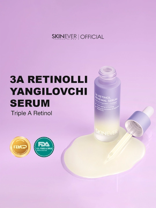 SKINEVER 3A Retinol PDRN yuz zardobi: peptidlar va kollagenli qarishga qarshi
