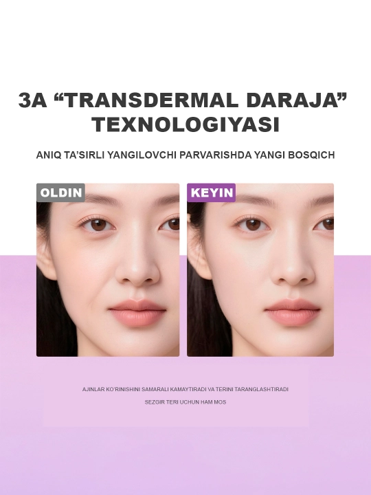 SKINEVER 3A Retinol PDRN yuz zardobi: peptidlar va kollagenli qarishga qarshi