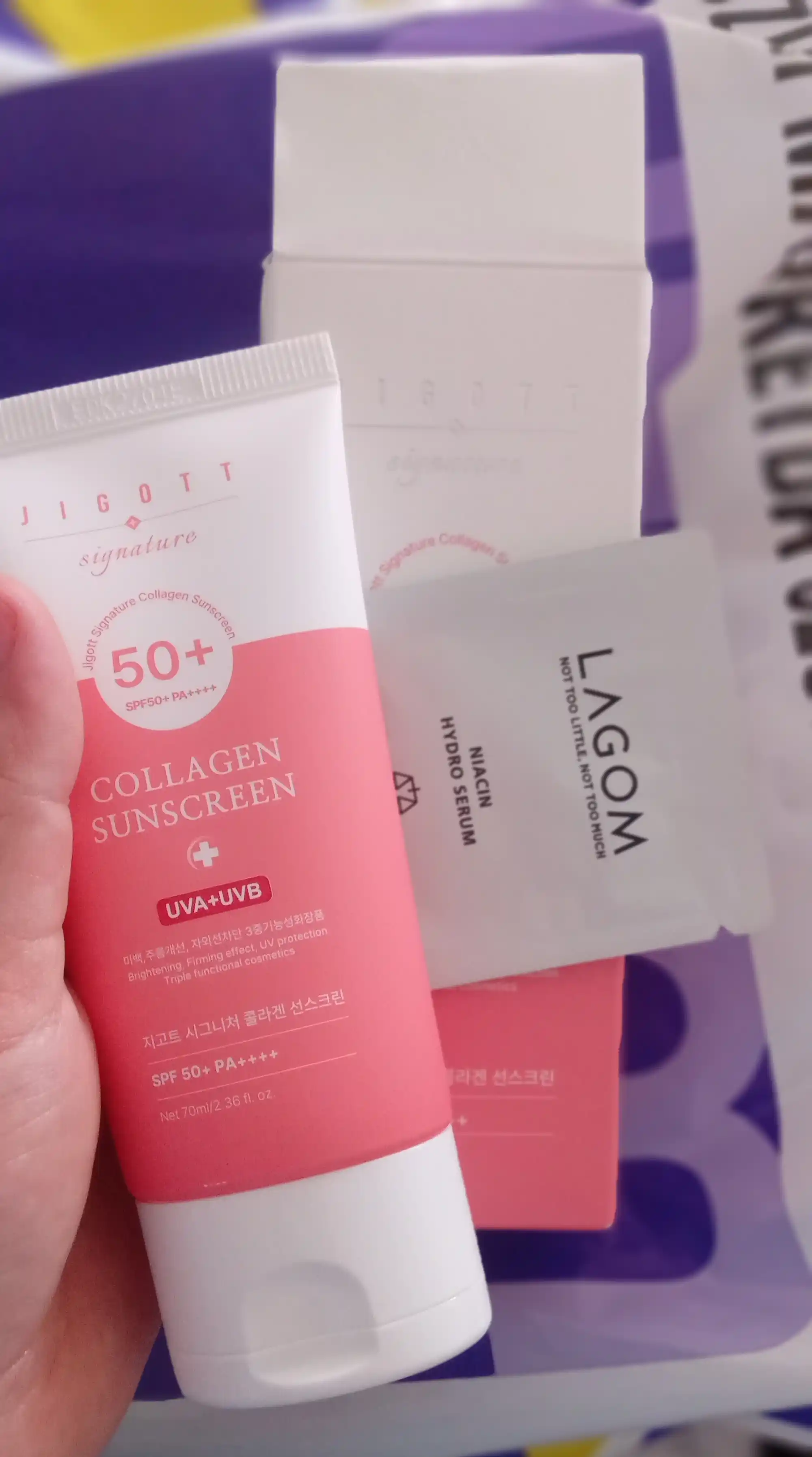 Quyoshdan himoya qiluvchi krem Jigott Collagen, Tea tree sunscreen SPF 50+ PA++++ 70 ml