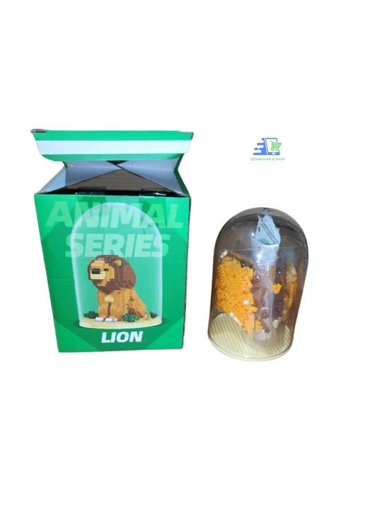 Детский конструктор Животное в колбе Animal Series, мини-блоки, 12+