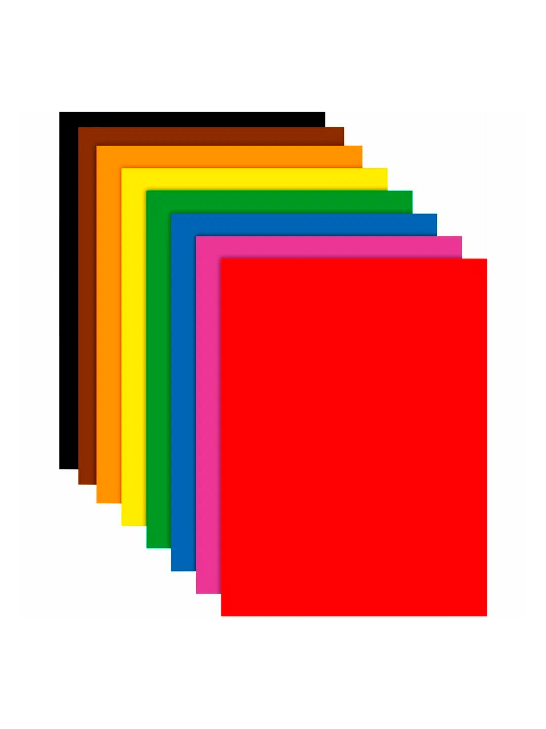 A4 rangli qog'oz,2 tomonlama ofset,8ta rangdan iborat 8varaq,BRAUBERG,200x283 mm,116625