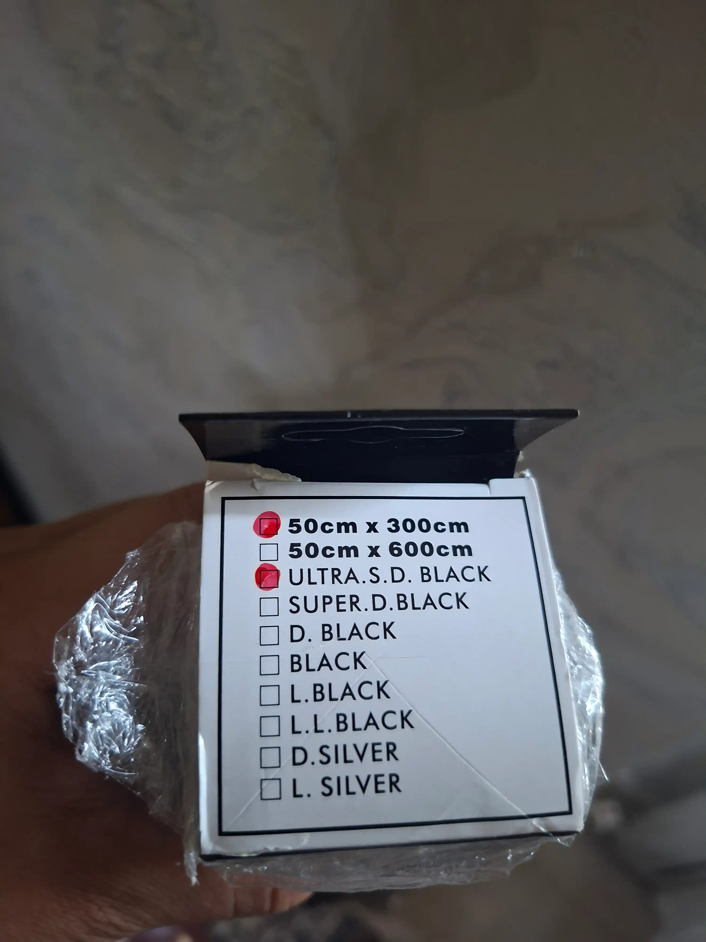 Rangli film 0, 5x3m 100% super dark black