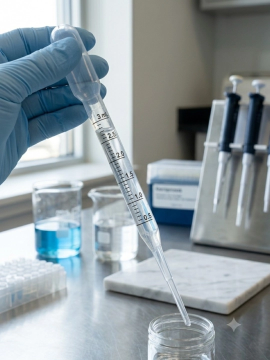 Plastik pipetka - 3 ml, qadoqda 5 dona