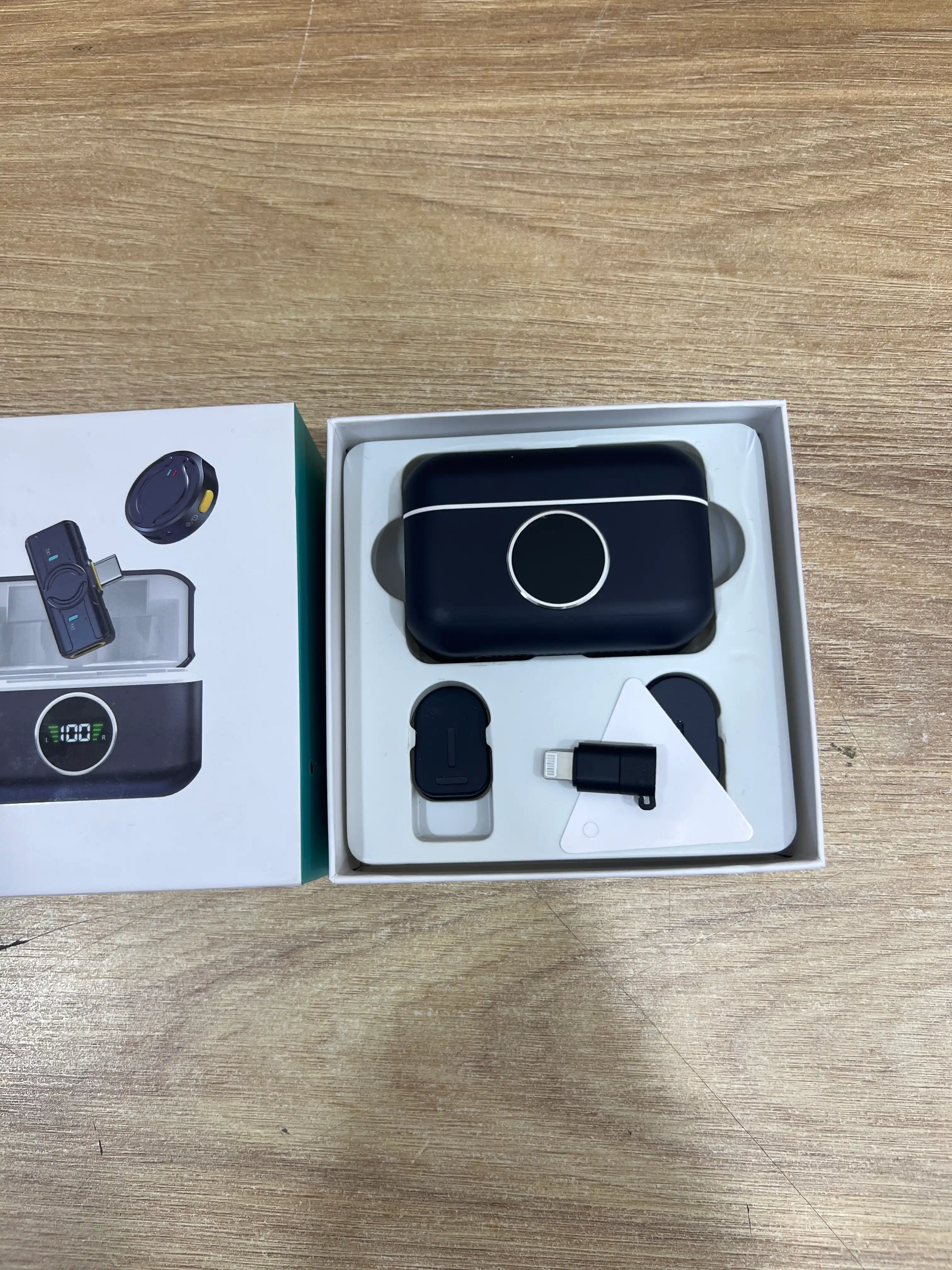 iPhone, Android uchun simsiz petlitsali mikrofon, kondensatorli