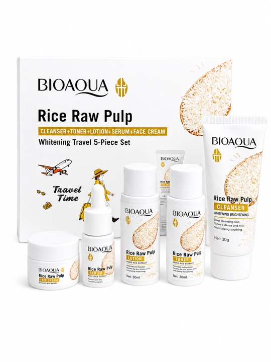 BIOAQUA Набор для ухода за лицом из рисовой мякоти и риса, 5 в 1 