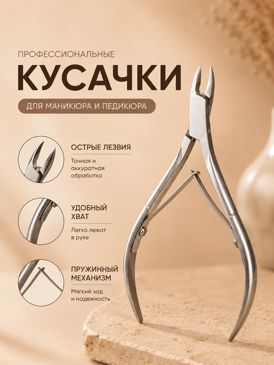 Кусачки маникюрные для кутикулы, щипчики для ногтей, инструмент для обрезки кожи
