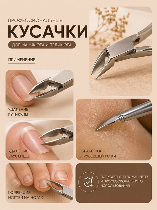 Кусачки маникюрные для кутикулы, щипчики для ногтей, инструмент для обрезки кожи