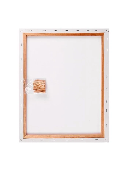 BRAUBERG ЭКОНОМ Холст грунтованный на подрамнике, 40×50 см, 100% хлопок, мелкое зерно