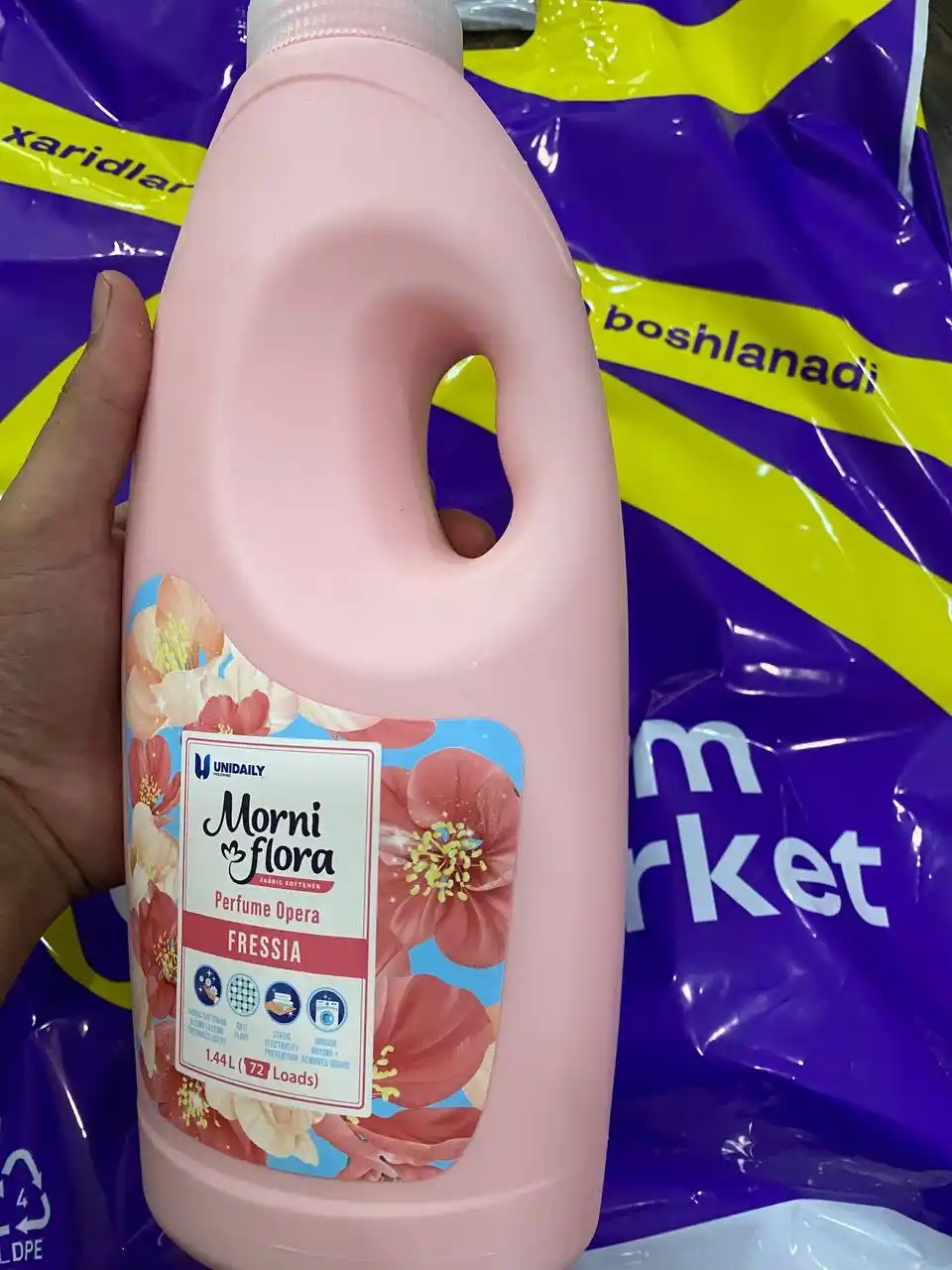 Kir yuvish uchun konditsioner Morni Flora, Kopum Plus
